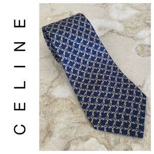 Celine Macadam 100% Silk Tie